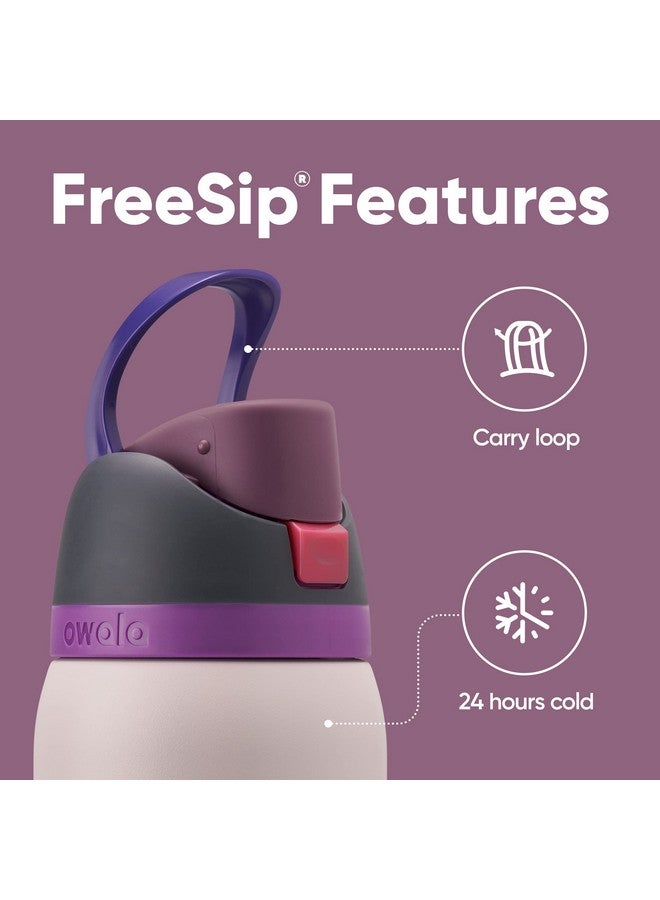 Owala Owala FreeSip Insulated Stainless Steel Water Bottle with Straw for Sports, Travel, and School BPA-Free Sports Water Bottle, 24 oz, Dreamy Field  - Image 2