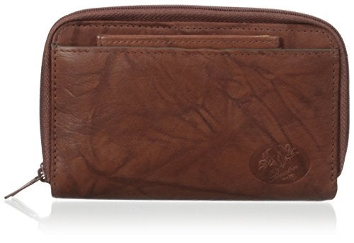 Buxton Women's Heiress Double Zip Organizer, Mahogany, One Size - Image 1