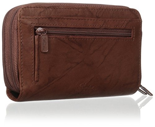 Buxton Women's Heiress Double Zip Organizer, Mahogany, One Size - Image 2