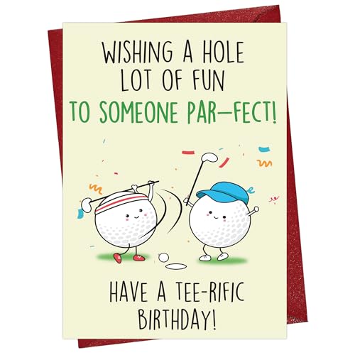 Cheerin Funny Golf Birthday Card - Hilarious Birthday Card for Golf Lovers - Humorous Gift Cards for Him and Her - Funny Birthday Card Wishes for Friends - Image 1
