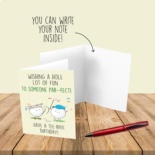 Cheerin Funny Golf Birthday Card - Hilarious Birthday Card for Golf Lovers - Humorous Gift Cards for Him and Her - Funny Birthday Card Wishes for Friends - Image 3