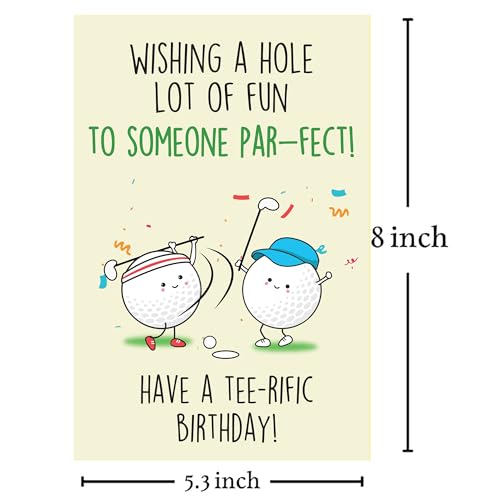 Cheerin Funny Golf Birthday Card - Hilarious Birthday Card for Golf Lovers - Humorous Gift Cards for Him and Her - Funny Birthday Card Wishes for Friends - Image 2