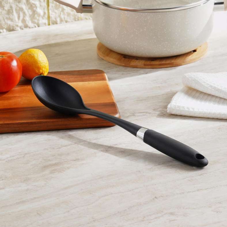 Pan Home Duka Solid Spoon 33x6.5cm -Black