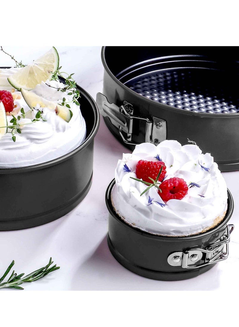 KASTWAVE - Mini Springform Pans, 4 Set Small Cheesecake Pan with Leak-Proof Removable Bottom Non-Stick Round 4 Inches Cake Pan for Baking Crushed Cakes Pies Quiches - Image 1