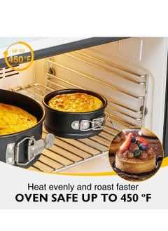 KASTWAVE Mini Springform Pans, 4 Set Small Cheesecake Pan with Leak-Proof Removable Bottom Non-Stick Round 4 Inches Cake Pan for Baking Crushed Cakes Pies Quiches  - Image 4