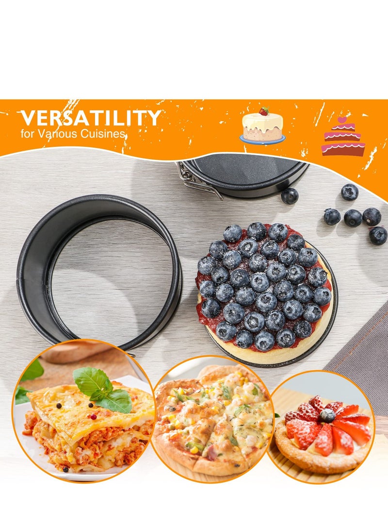 KASTWAVE - Mini Springform Pans, 4 Set Small Cheesecake Pan with Leak-Proof Removable Bottom Non-Stick Round 4 Inches Cake Pan for Baking Crushed Cakes Pies Quiches - Image 1