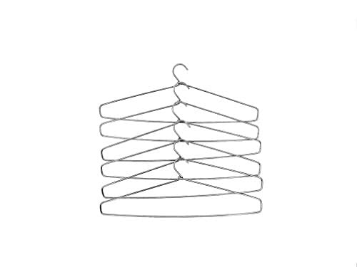 Amenshree Ultimate Steel Cloth Hangers with Plastic Coating Hanger for Hanging Saree, Kurta, Pant, Steel Pack of 20 - Image 4