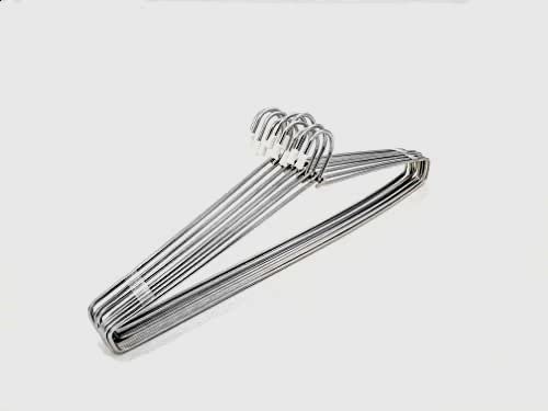 Amenshree Ultimate Steel Cloth Hangers with Plastic Coating Hanger for Hanging Saree, Kurta, Pant, Steel Pack of 20 - Image 2