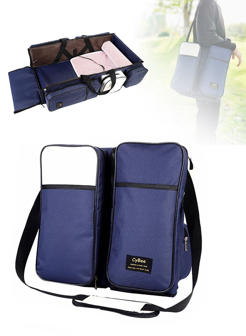 GOOTOY Portable And Foldable Mommy Backpack,Multifunctional Handbag Can Turn Into Baby Crib Bed