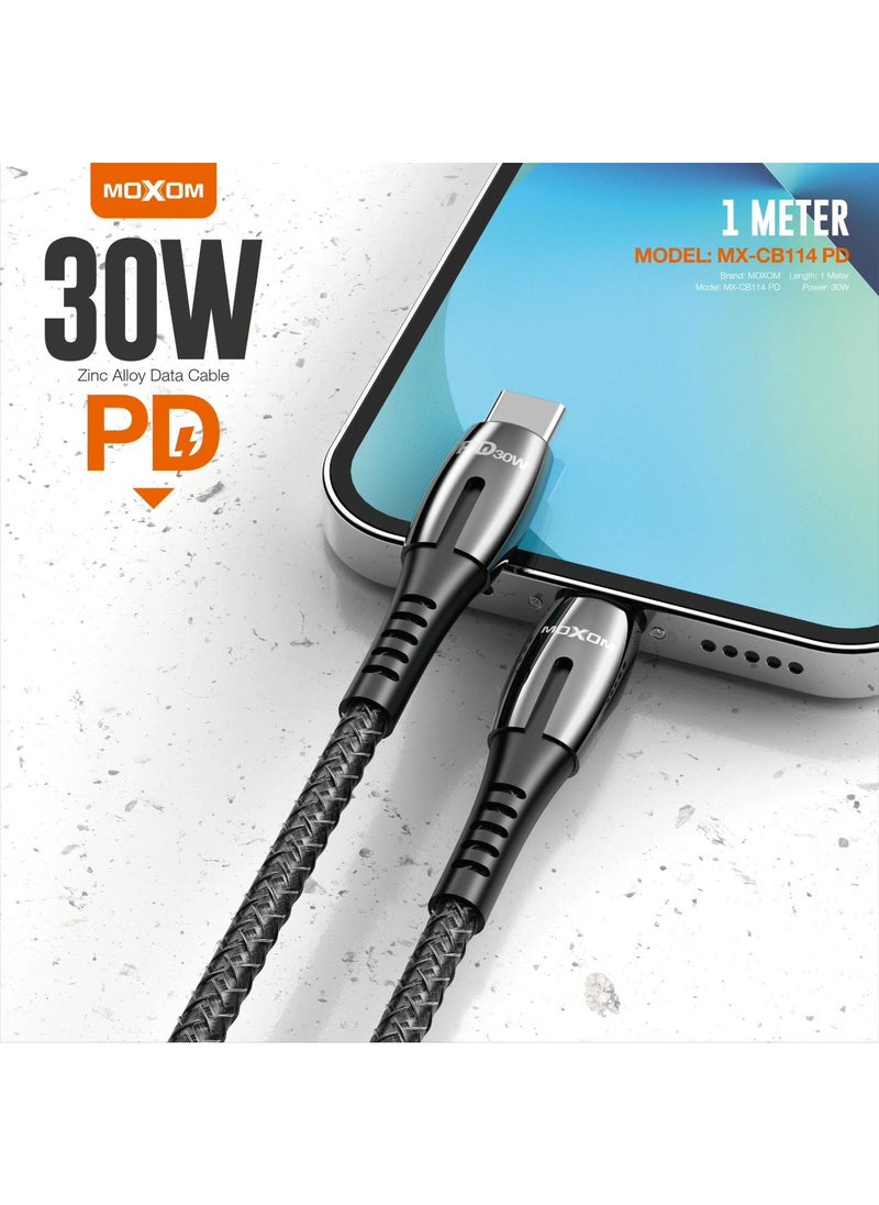 MOXOM USB to Lightning Charging Cable Nylon Braided High-Density Quick Charge Compatible for iPhone 13 12 11 Pro Max Mini XS X 8 7 6 5 SE iPad  - Image 2