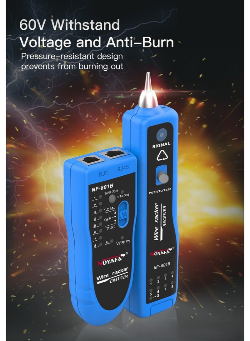NOYAFA Network RJ45 RJ11 Telephone LAN Cable Tester Electric Wire Tracker Line Finder - Image 2