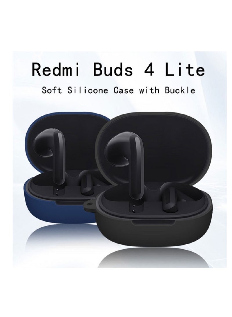 Silicone Cover Case for Redmi Buds 4 Lite - Black - Image 2