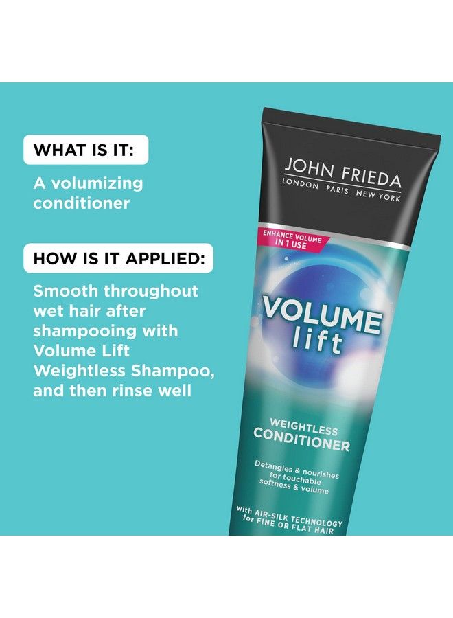 John Frieda Volume Lift Hair Conditioner Safe For Colourtreated Hair For Fine Or Flat Hair 845 Ounces (Pack Of 2) - Image 5