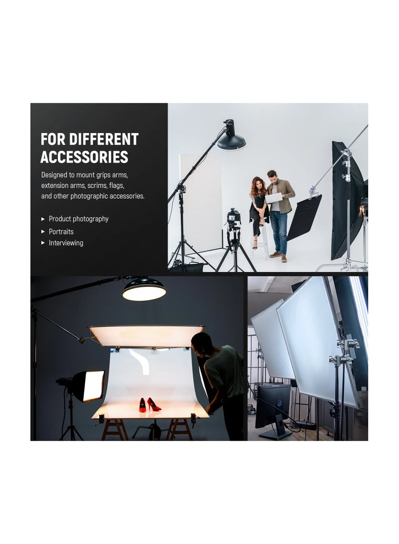 نيوير Neewer 2.5-Inch Grip Head for C-Stand – Heavy-Duty Swivel Mount Adapter for Photography and Videography Equipment - Image 2