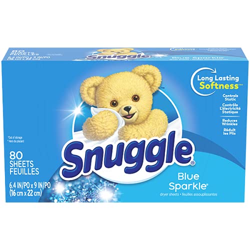 Snuggle Fabric Softener Dryer Sheets, Blue Sparkle, 80 Count - Image 2