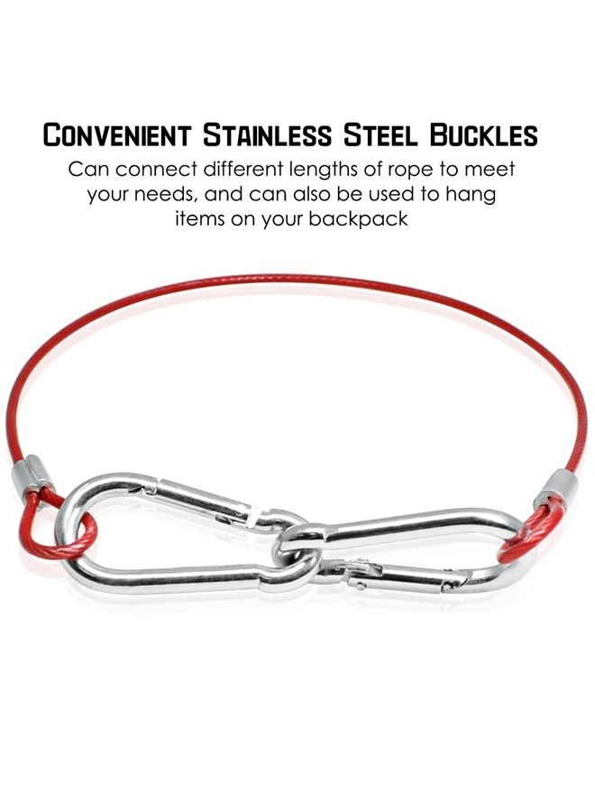 DanziX 4 Pack Safety Stainless Steel Tethers, DanziX Colorful Coated Lanyards for All GoPro Hero Series and Other Camera Devices,0.08 inch Diameter Cables,Protect Your Value - Red, Green, Silver, Black - Image 3