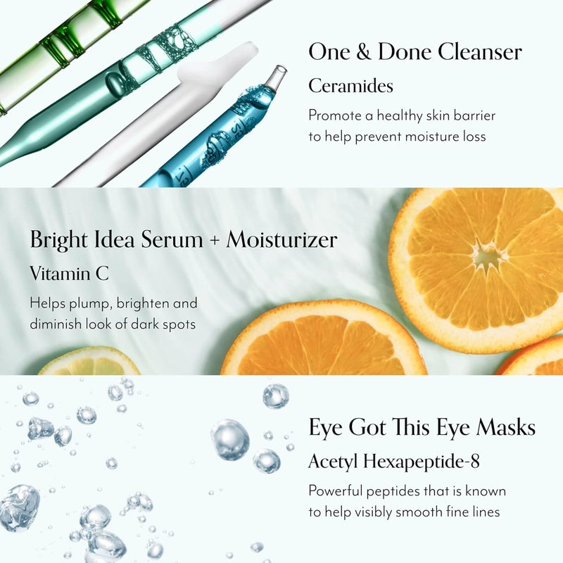 Bliss The Elder Millennial Kit Complete Skincare Essentials Set Includes Daily Face Cleanser Under Eye Masks Brightening Vitamin C Serum and Moisturizer - Image 5