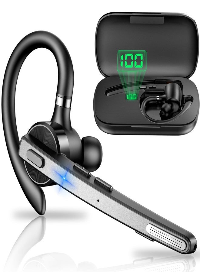 New bee Bluetooth Headset, 72H Talktime Wireless Bluetooth Earpiece for Cellphone with 500mah Charging Case V5.1 Dual Mic Noise Cancelling Hands-Free Earphones for Office Driver - Image 1