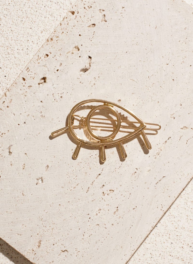 Sosha Elegance Golden Evil eye hair pin - Image 2