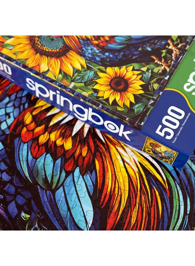 Springbok's Fall Rooster 500 Piece Puzzle for Adults is a Vivid Mosaic of a Colorful Rooster - Ideal for Sharing with Friends - Image 5