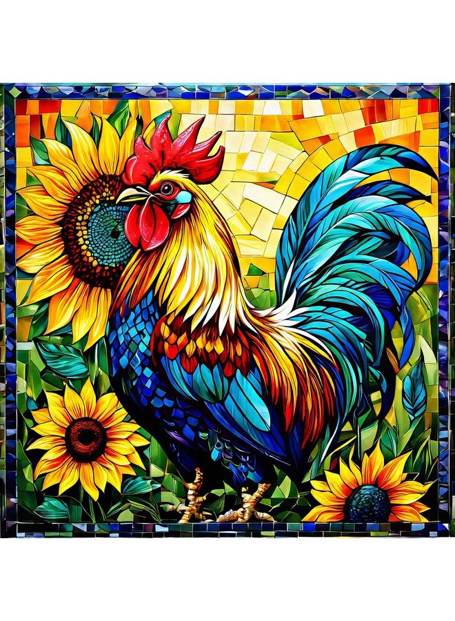 Springbok's Fall Rooster 500 Piece Puzzle for Adults is a Vivid Mosaic of a Colorful Rooster - Ideal for Sharing with Friends - Image 1