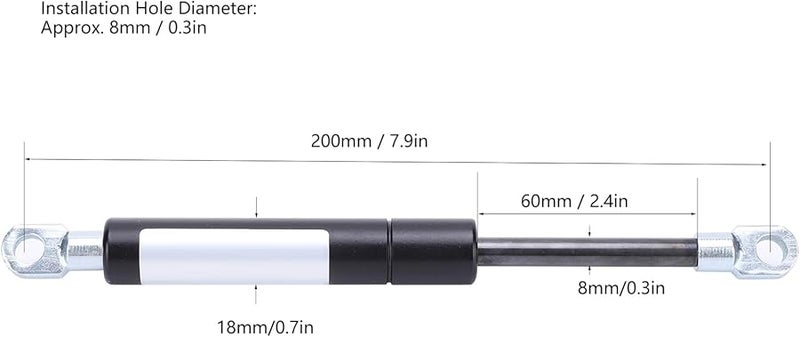 WOHPNLE9ogmqzcvft 14 Model Gas Struts 60mm Stroke Heavy Duty Hydraulic Lift Support Rod for Car Hood Tailgate Cabinet - Image 3