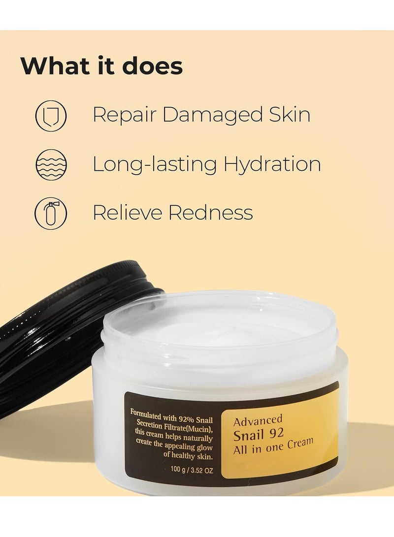 COSROS Advanced Snail 92 All In One Cream/anti-aging rejuvenation & maintenance - Image 2