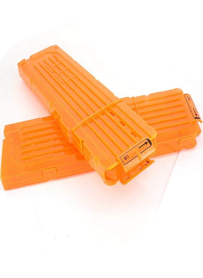 OIMIO 18-Darts Magazines Clips, 3 Pack 18 Darts Quick Reload Bullet Clips Magazine Clips for Nerf n-Strike Elite Blaster Transparent (Orange) - Image 5