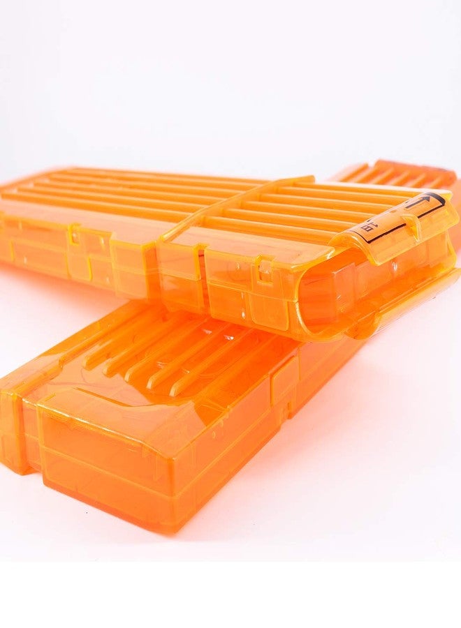 OIMIO 18-Darts Magazines Clips, 3 Pack 18 Darts Quick Reload Bullet Clips Magazine Clips for Nerf n-Strike Elite Blaster Transparent (Orange) - Image 4