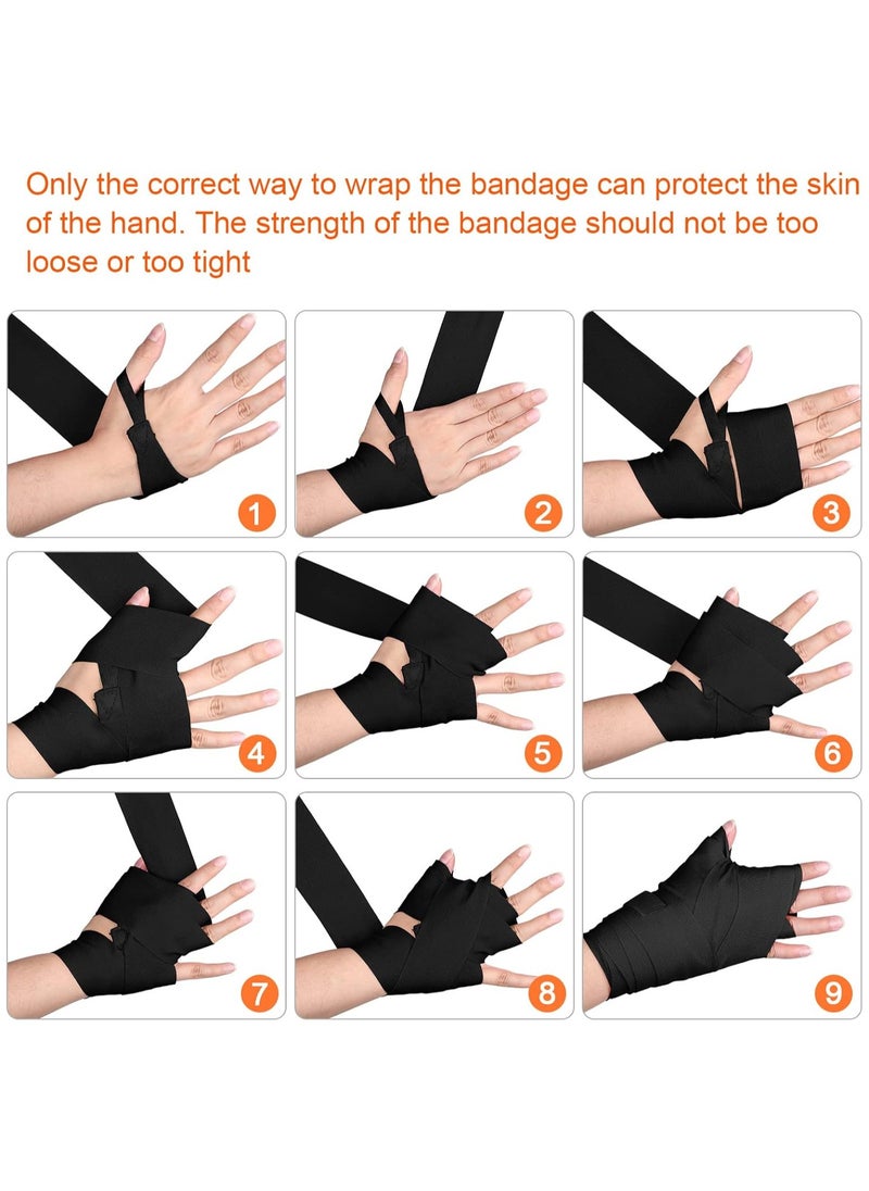 PYC Sports Boxing Hand Wraps 3 Meters Inner Boxing Gloves Martial Arts Wraps for MMA Kickboxing Muay Thai - Pair  - Image 5