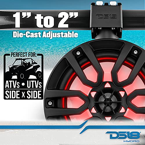 DS18 NXL-X8TP/BK Hydro 8" Marine Water Resistant Wakeboard Towers Speakers with Integrated RGB LED Lights - 375 W Max 125 W RMS 4 Ohms - Great for Boats Motorsports Jeep ATV & UTV - Pair - Image 3