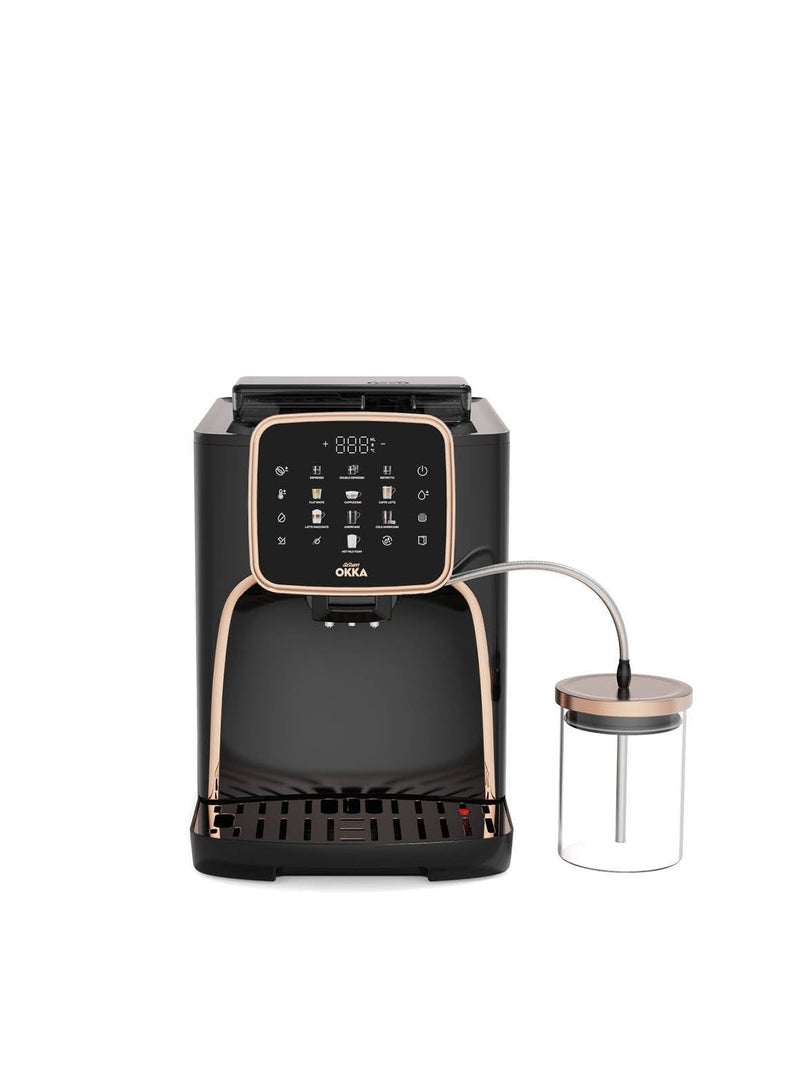 أرزوم ماكينة اسبريسو أوتوماتيكية (مدمجة بالحليب) 1.8 L 1450 W OK0028 أسود - Image 2