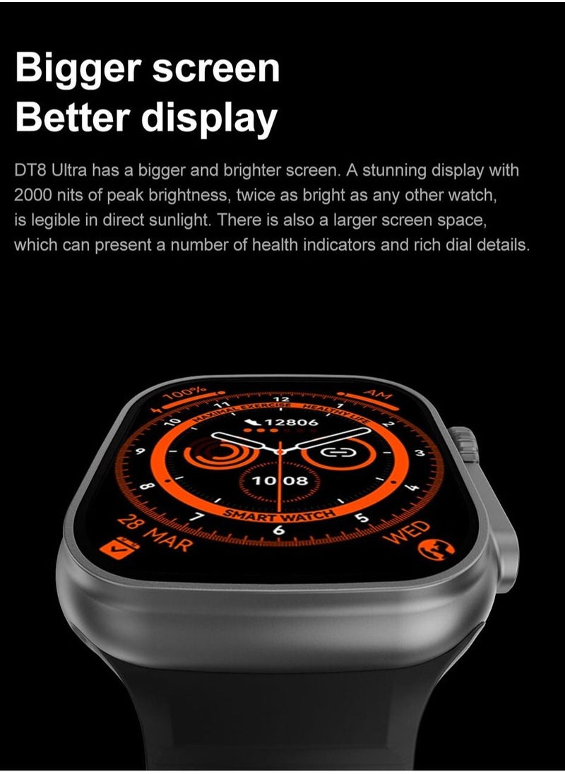 Generic - KD99 Ultra Smart Watch Men Women Series 8 Bluetooth Call Wireless Charging Screen Hd - Image 1