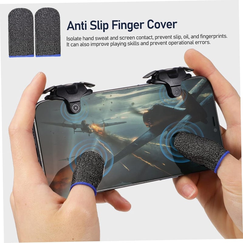 LALAFINA 1Set Mobile Game Controller Gaming Triggers with Finger Sleeves for Enhanced Durability and Response Compatible with All Mobile Devices for Long Gaming Sessions - Image 2