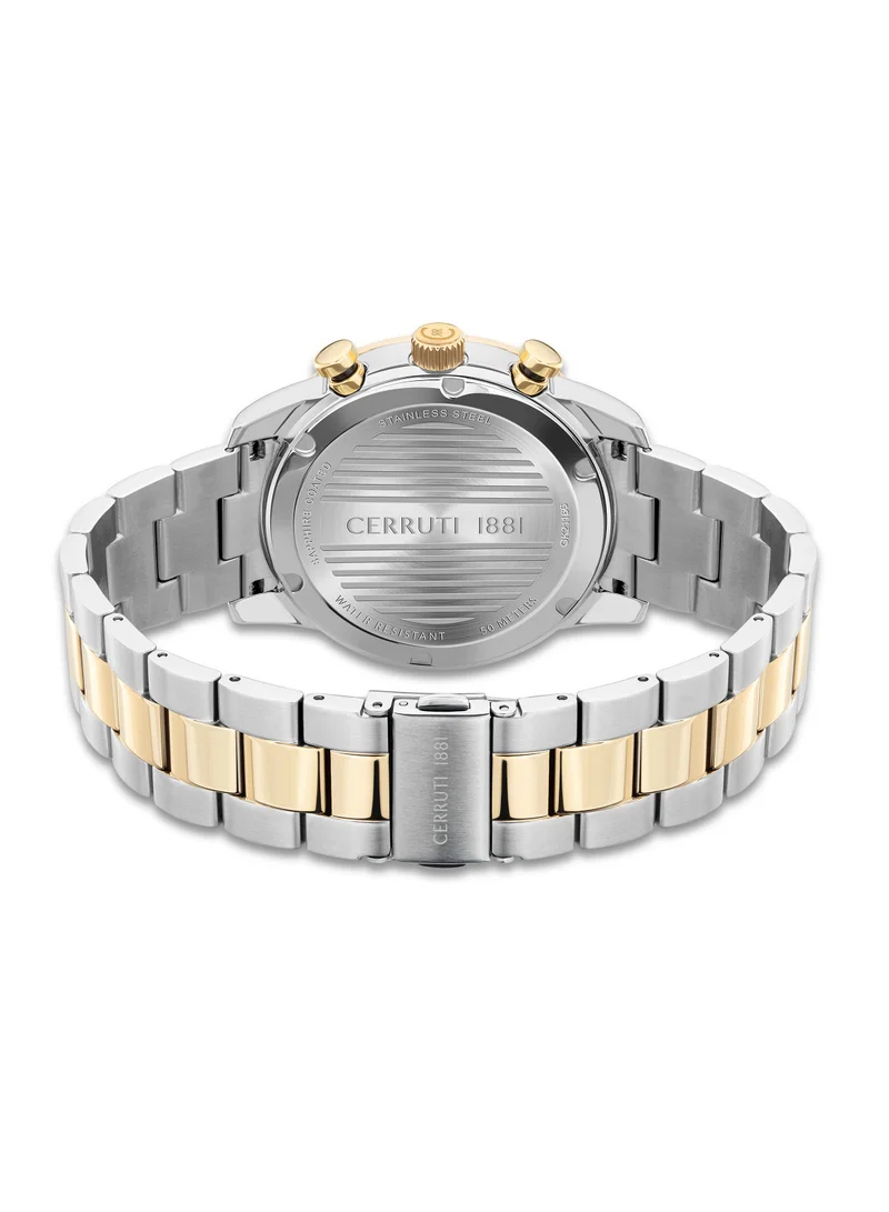 CERRUTI 1881 Turchino 44mm Multifunction Men's Watch with Two-tone Stainless Steel Bracelet 10 ATM