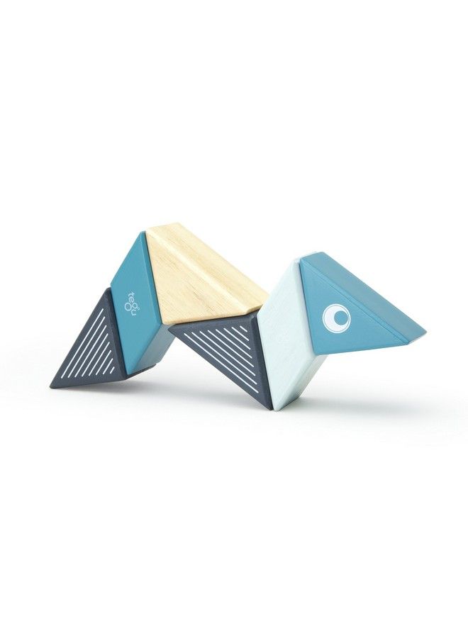 Tegu 6 Piece Tegu Travel Pal Magnetic Wooden Block Set Whale - Image 5