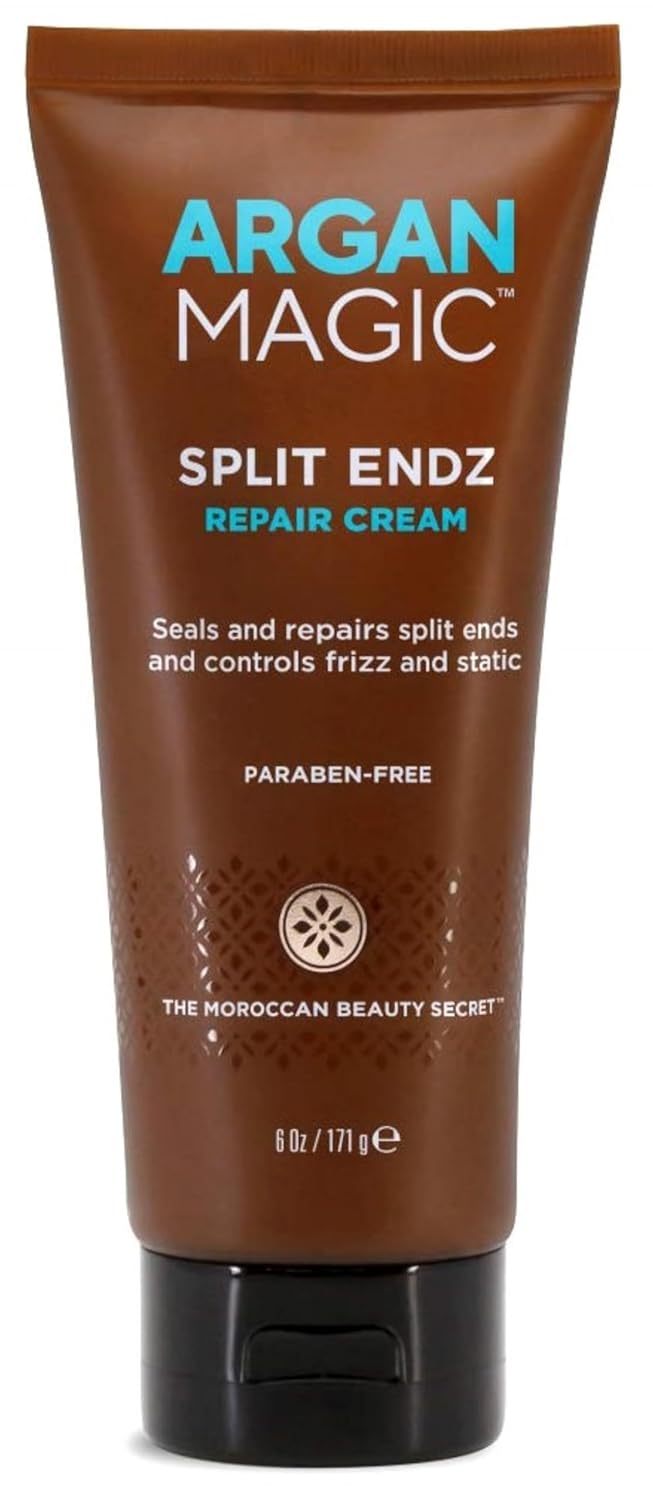 Argan Magic Split Endz Cream  Instantly Binds Frayed and Separated Ends While Preventing Future Breakage  Controls Frizz  Made in USA Paraben Free Cruelty Free 6 oz