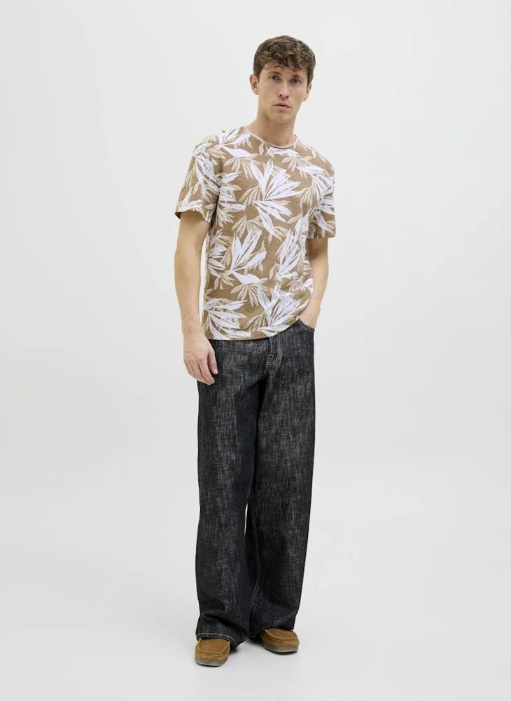 JACK & JONES Jjebryan Printed Crew Neck T-Shirt
