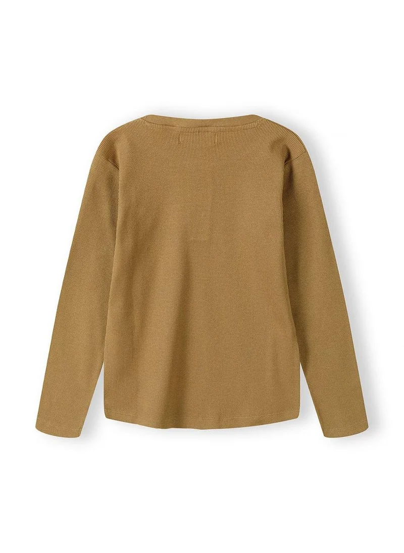 مينوتي Teen Boys  Waffle Henley Tee