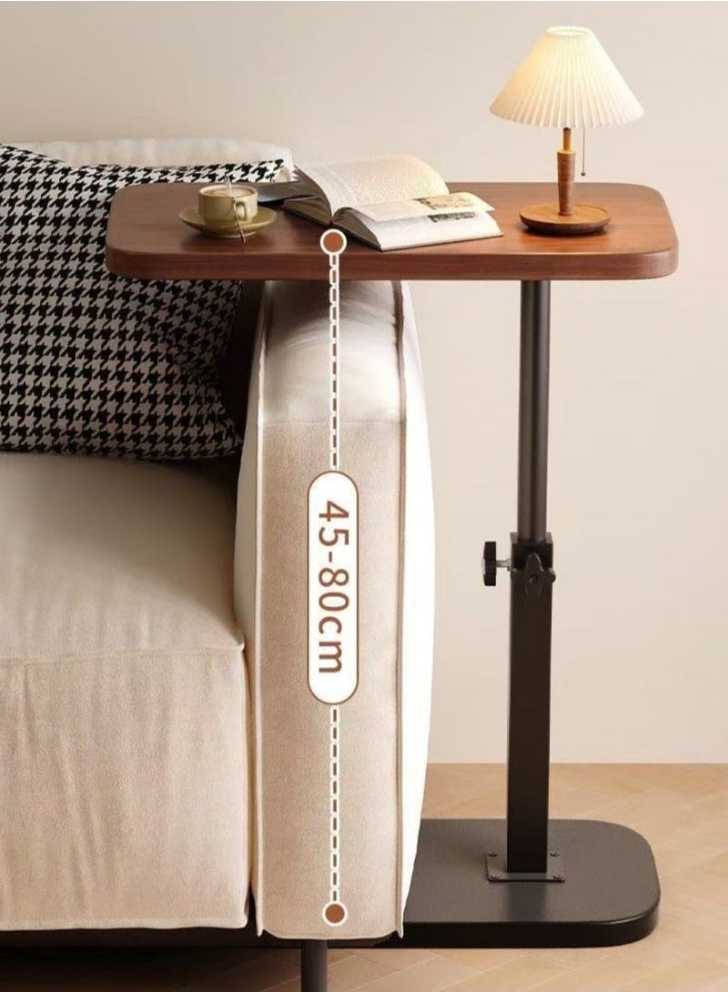 XiuWoo Adjustable Height Bedside Table Lift Top Storage Side Table for Sofa Living Room Bedroom Modern Space-Saving End Table with Wheels Multi-Functional Home Furniture 40*30 cm - Image 3