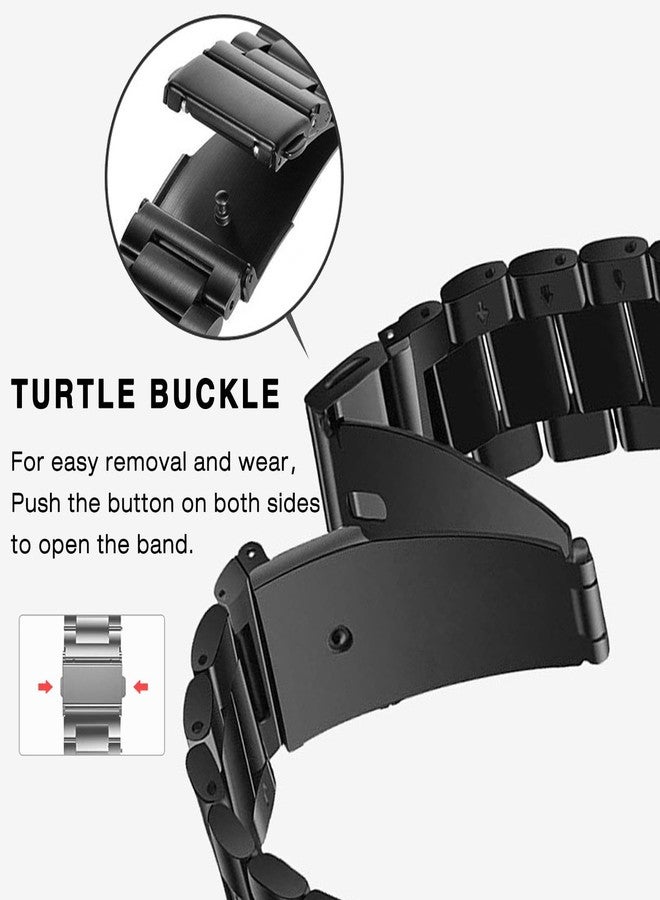 Abanen Titanium Watch Band for Garmin Vivoactive 5 / Venu Sq 2 / Venu 2 Plus, Quick Release 20mm Titanium Lightweight Metal Wrist Strap with Stainless Steel Buckle for Vivomove Trend (Black) - Image 4