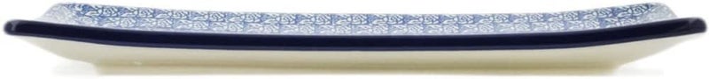 Polmedia Polish Pottery Authentic Polish Pottery 12inch Sushi Tray made by Ceramika Artystyczna Deep Winter Theme Signature UNIKAT  Certificate of Authenticity  - Image 2