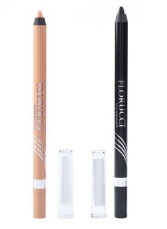 FLORUCCI Flourcci Scandal Eyes Gel Eyeliner Pencil Set Black & Nude – Premium Creamy Formula for Sparkling, Precision Eyeliner with Waterproof and Long-Lasting Performance, 2 Pcs  - Image 2