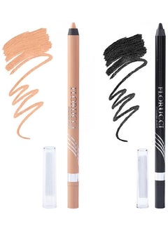 FLORUCCI Flourcci Scandal Eyes Gel Eyeliner Pencil Set Black & Nude – Premium Creamy Formula for Sparkling, Precision Eyeliner with Waterproof and Long-Lasting Performance, 2 Pcs  - Image 3