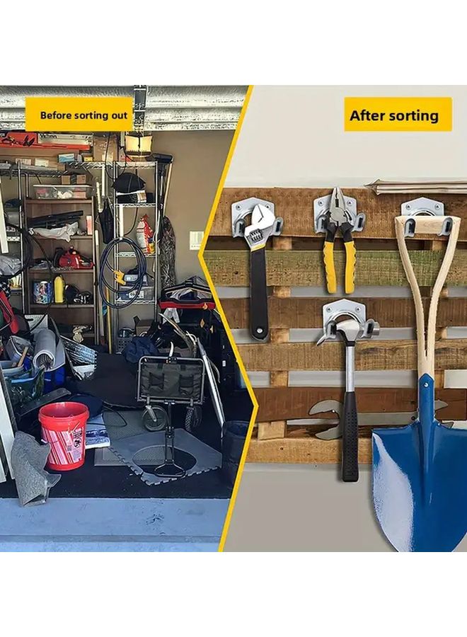 10 قطعة من مجموعة رفوف الأدوات المعدنية الثقيلة المثبتة على الحائط مع مسامير التمديد - Image 3