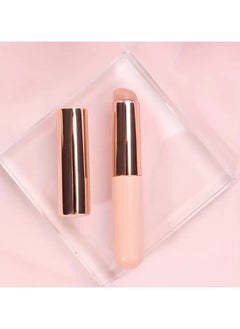 Goolsky 1Pc Portable Dust-proof Covered Lip Brush, Multifunctional Concealer Makeup Brush, Soft Swab, Round Head, Silicone, Mix Brush, Lipstick Brush  - Image 1