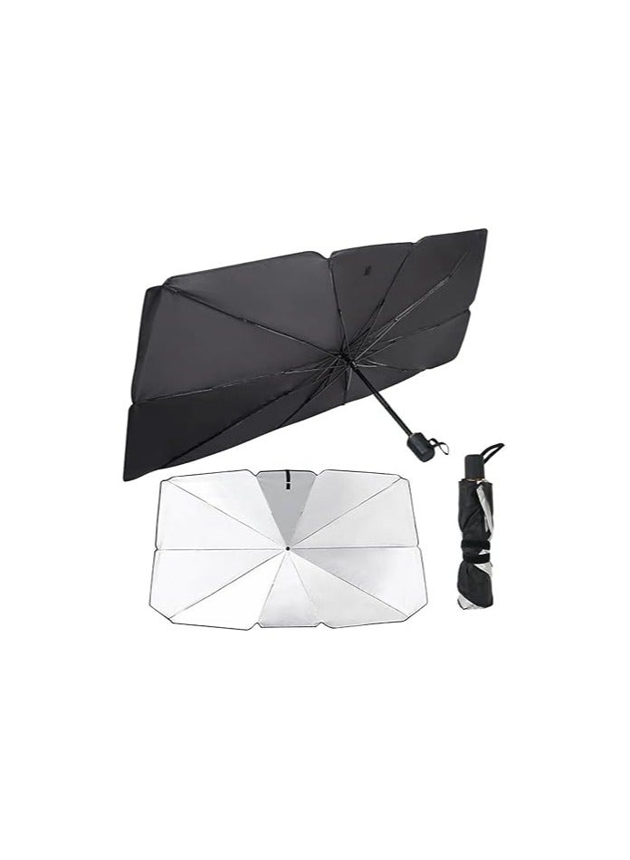 SUKILO Car Front Sunshade, Automatic Folding Umbrella, for Car, Interior, Moon, Car, Car Accessories, Refrigerant, Sun Protection, UV Rays, Car Sunscreen - Image 2
