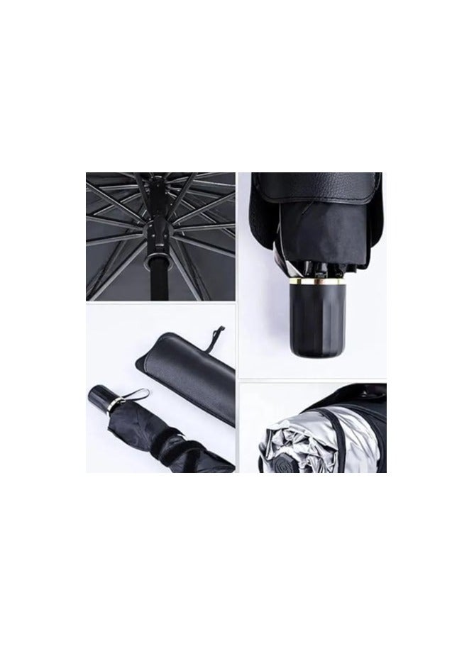 SUKILO Car Front Sunshade, Automatic Folding Umbrella, for Car, Interior, Moon, Car, Car Accessories, Refrigerant, Sun Protection, UV Rays, Car Sunscreen - Image 3
