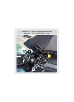 SUKILO Car Front Sunshade, Automatic Folding Umbrella, for Car, Interior, Moon, Car, Car Accessories, Refrigerant, Sun Protection, UV Rays, Car Sunscreen  - Image 4