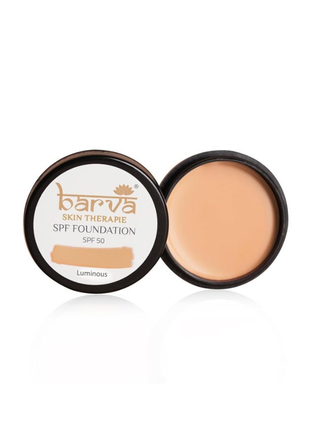Barva Full Coverage For All Skin SPF 50, 2 in 1 Cream Foundation and Concealer, Perfect for Indian Skin Tones, 9g (Luminous) - Image 3